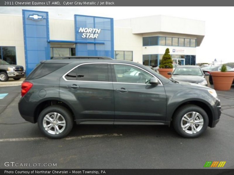 Cyber Gray Metallic / Jet Black 2011 Chevrolet Equinox LT AWD