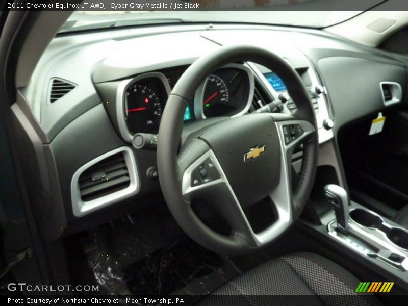 Cyber Gray Metallic / Jet Black 2011 Chevrolet Equinox LT AWD