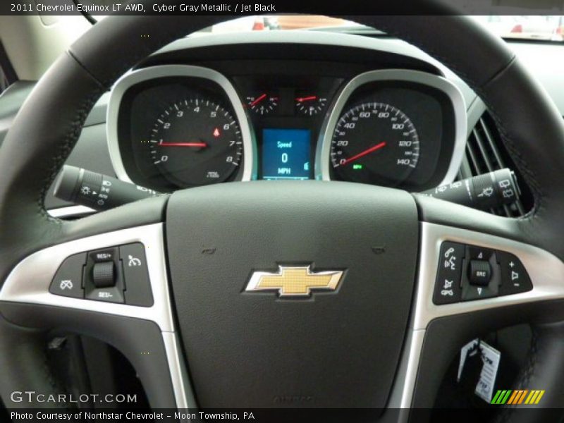 Cyber Gray Metallic / Jet Black 2011 Chevrolet Equinox LT AWD