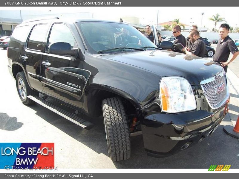 Onyx Black / Cocoa/Light Cashmere 2007 GMC Yukon Denali AWD