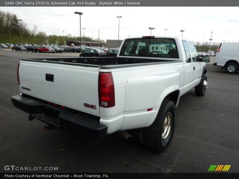Olympic White / Neutral 1998 GMC Sierra 3500 SL Extended Cab 4x4 Dually