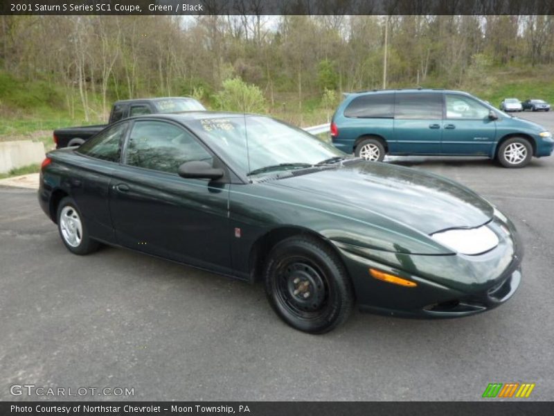 Green / Black 2001 Saturn S Series SC1 Coupe