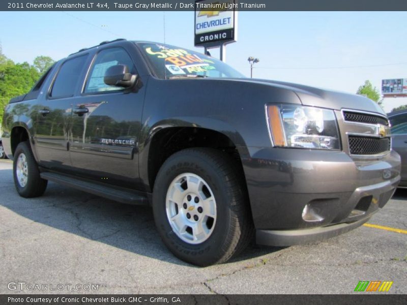 Taupe Gray Metallic / Dark Titanium/Light Titanium 2011 Chevrolet Avalanche LT 4x4