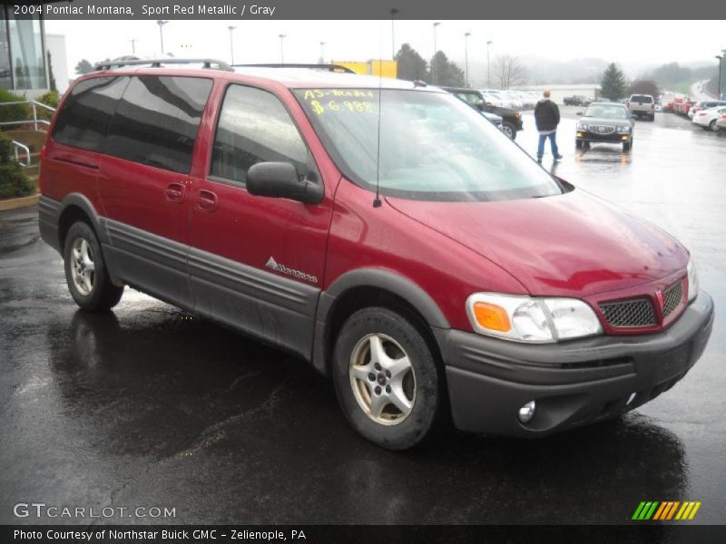 Sport Red Metallic / Gray 2004 Pontiac Montana