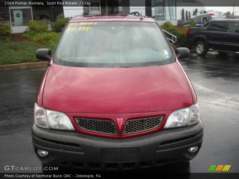 Sport Red Metallic / Gray 2004 Pontiac Montana
