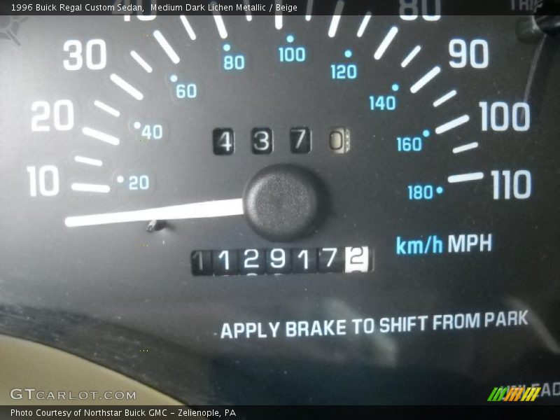 Medium Dark Lichen Metallic / Beige 1996 Buick Regal Custom Sedan
