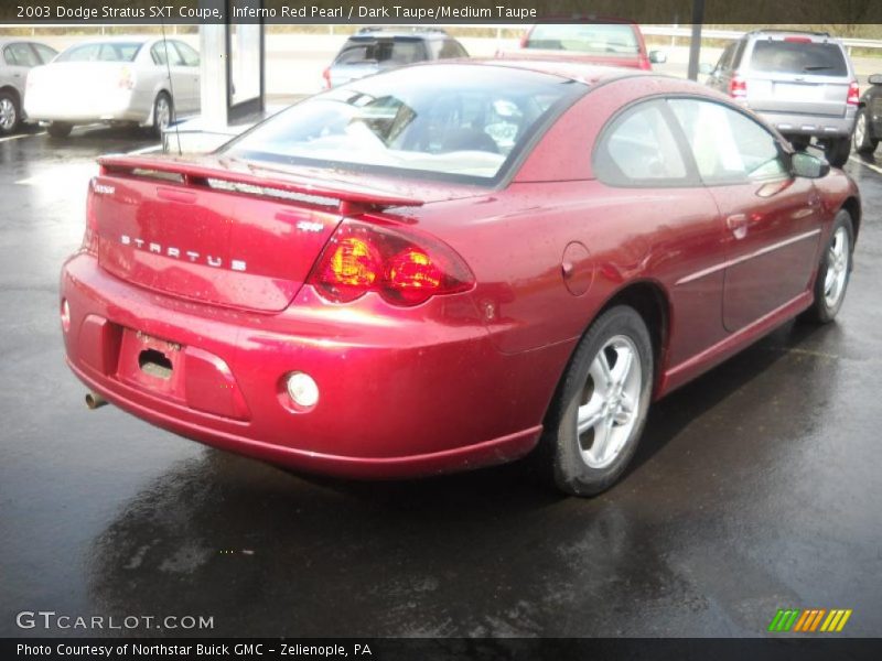 Inferno Red Pearl / Dark Taupe/Medium Taupe 2003 Dodge Stratus SXT Coupe