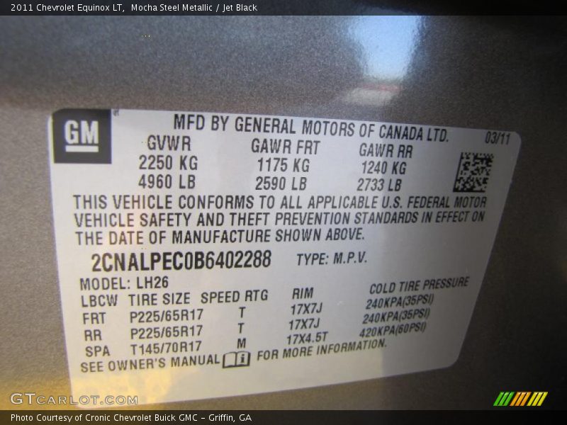 Mocha Steel Metallic / Jet Black 2011 Chevrolet Equinox LT