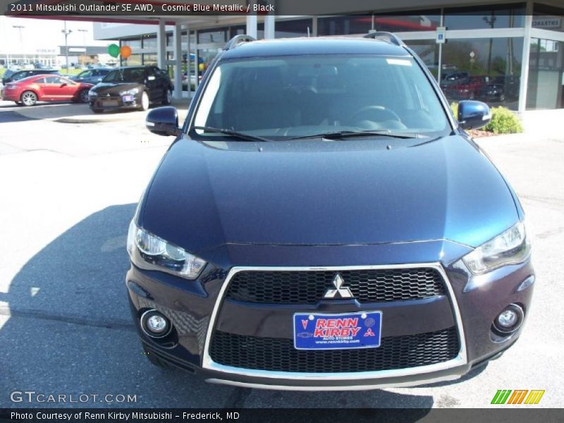 Cosmic Blue Metallic / Black 2011 Mitsubishi Outlander SE AWD