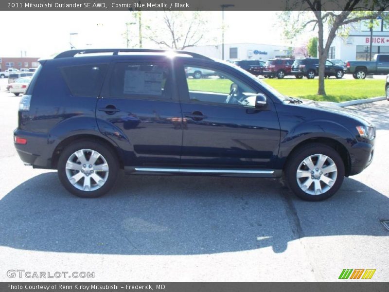 Cosmic Blue Metallic / Black 2011 Mitsubishi Outlander SE AWD