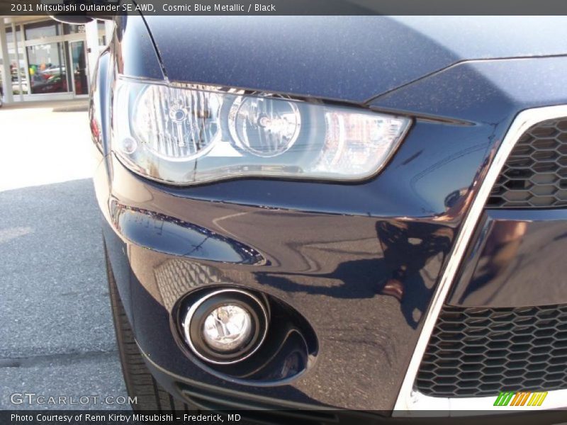 Cosmic Blue Metallic / Black 2011 Mitsubishi Outlander SE AWD