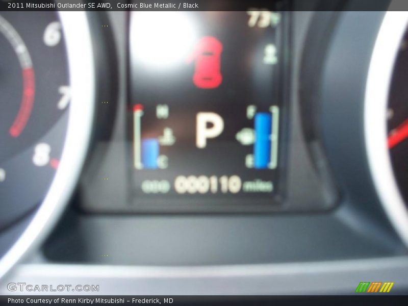 Cosmic Blue Metallic / Black 2011 Mitsubishi Outlander SE AWD