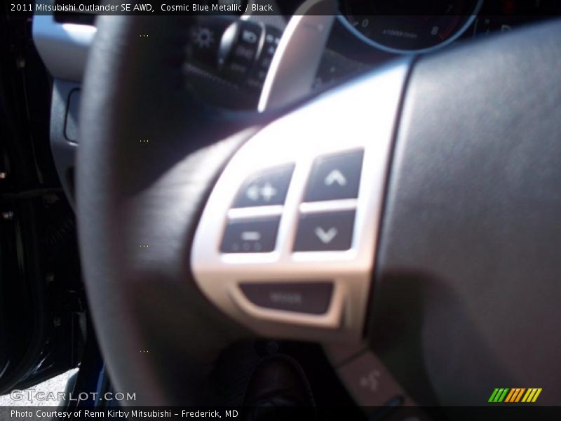 Cosmic Blue Metallic / Black 2011 Mitsubishi Outlander SE AWD
