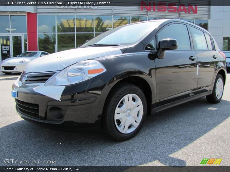 Espresso Black / Charcoal 2011 Nissan Versa 1.8 S Hatchback