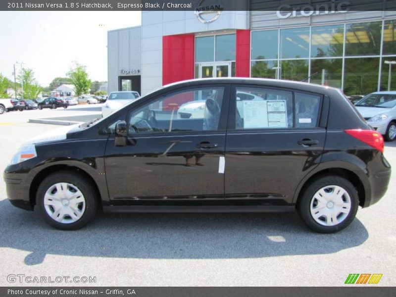 Espresso Black / Charcoal 2011 Nissan Versa 1.8 S Hatchback