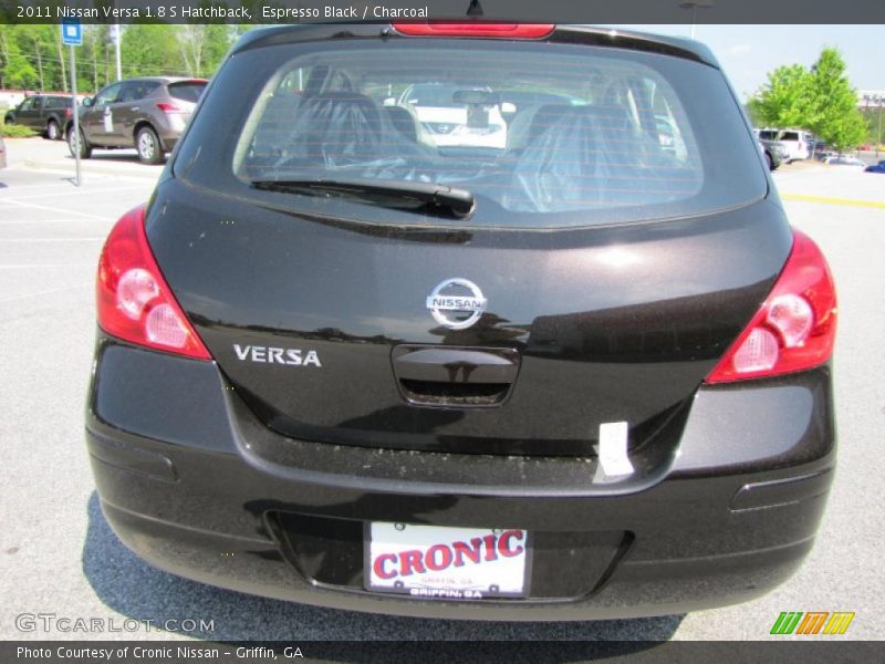 Espresso Black / Charcoal 2011 Nissan Versa 1.8 S Hatchback