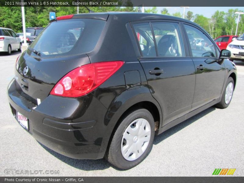 Espresso Black / Charcoal 2011 Nissan Versa 1.8 S Hatchback