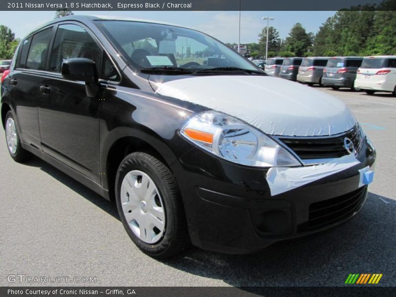 Espresso Black / Charcoal 2011 Nissan Versa 1.8 S Hatchback