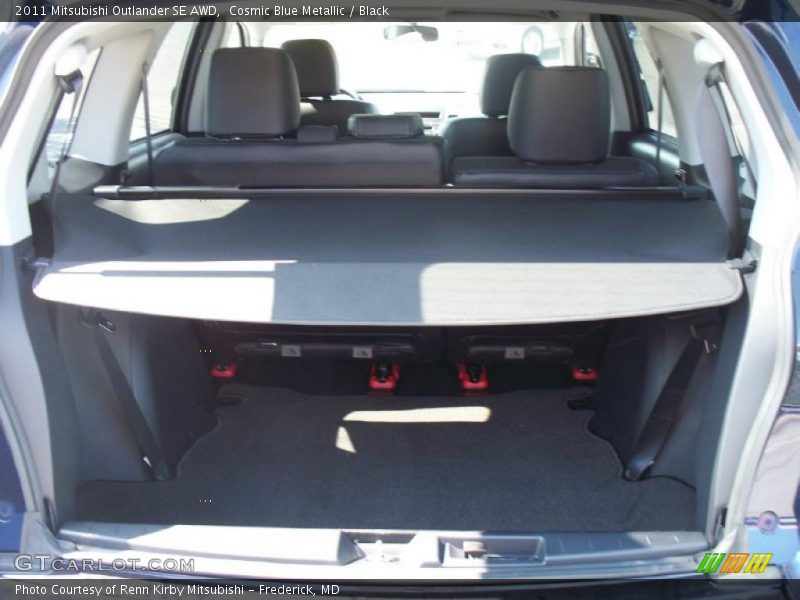 Cosmic Blue Metallic / Black 2011 Mitsubishi Outlander SE AWD