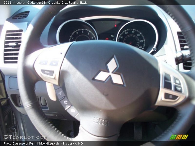 Graphite Gray Pearl / Black 2011 Mitsubishi Outlander SE