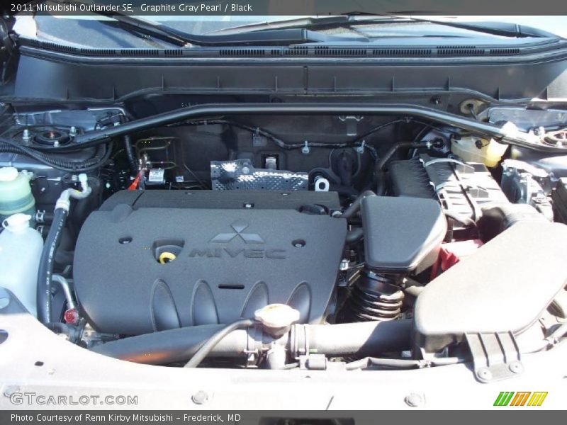Graphite Gray Pearl / Black 2011 Mitsubishi Outlander SE