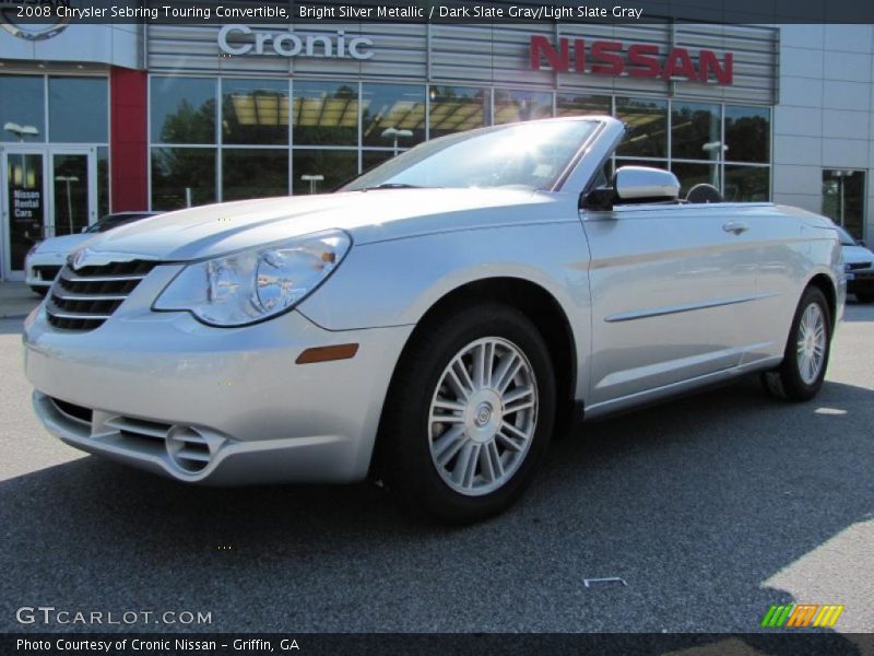 Bright Silver Metallic / Dark Slate Gray/Light Slate Gray 2008 Chrysler Sebring Touring Convertible