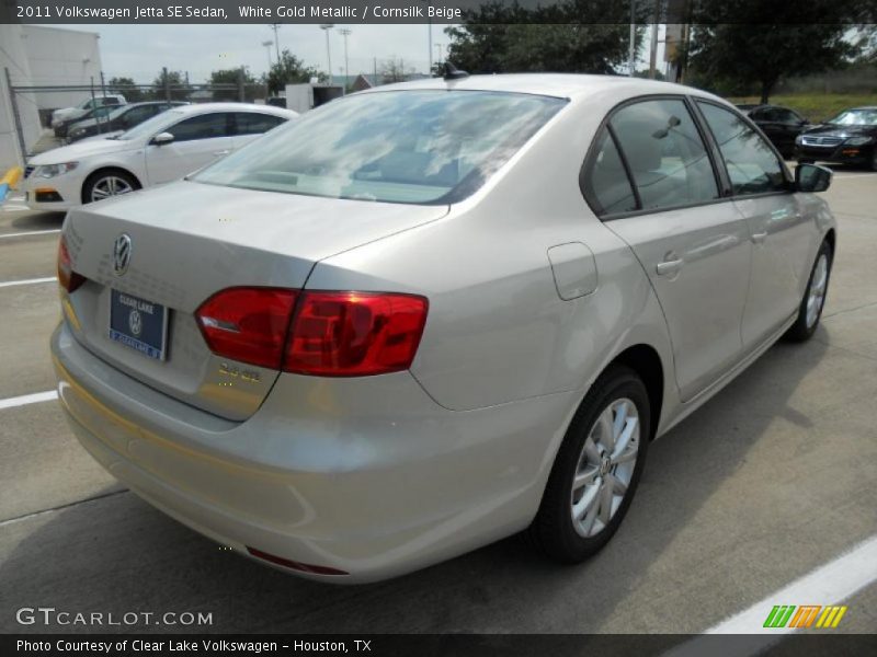 White Gold Metallic / Cornsilk Beige 2011 Volkswagen Jetta SE Sedan