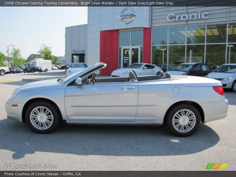 Bright Silver Metallic / Dark Slate Gray/Light Slate Gray 2008 Chrysler Sebring Touring Convertible