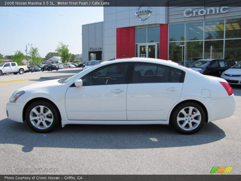 Winter Frost Pearl / Cafe Latte 2008 Nissan Maxima 3.5 SL