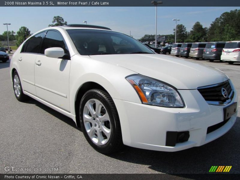 Winter Frost Pearl / Cafe Latte 2008 Nissan Maxima 3.5 SL