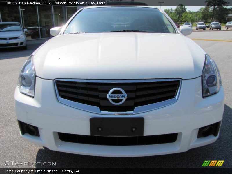 Winter Frost Pearl / Cafe Latte 2008 Nissan Maxima 3.5 SL