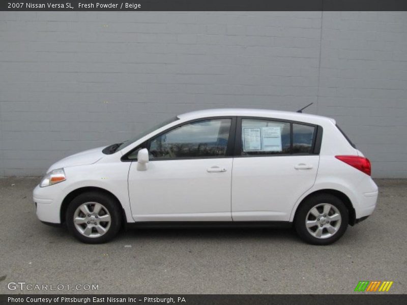 Fresh Powder / Beige 2007 Nissan Versa SL
