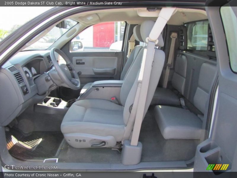 Bright White / Medium Slate Gray 2005 Dodge Dakota ST Club Cab