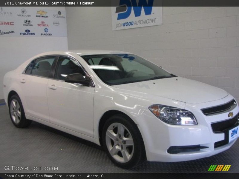 Summit White / Titanium 2011 Chevrolet Malibu LS