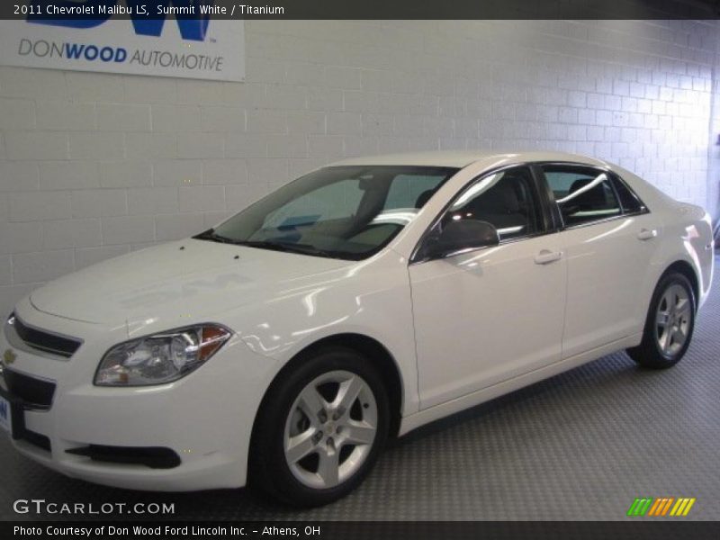 Summit White / Titanium 2011 Chevrolet Malibu LS