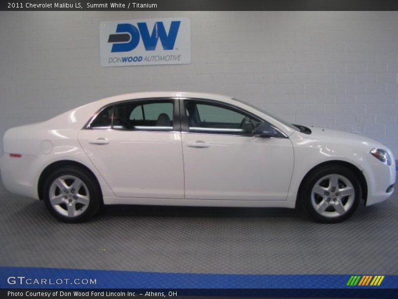 Summit White / Titanium 2011 Chevrolet Malibu LS