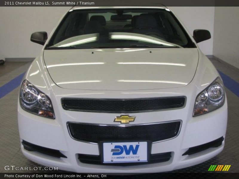 Summit White / Titanium 2011 Chevrolet Malibu LS