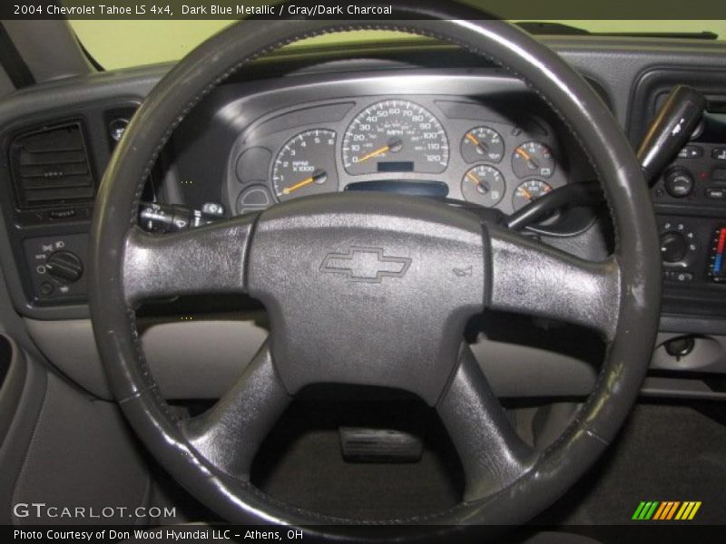 Dark Blue Metallic / Gray/Dark Charcoal 2004 Chevrolet Tahoe LS 4x4