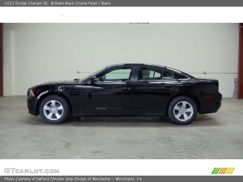 Brilliant Black Crystal Pearl / Black 2011 Dodge Charger SE