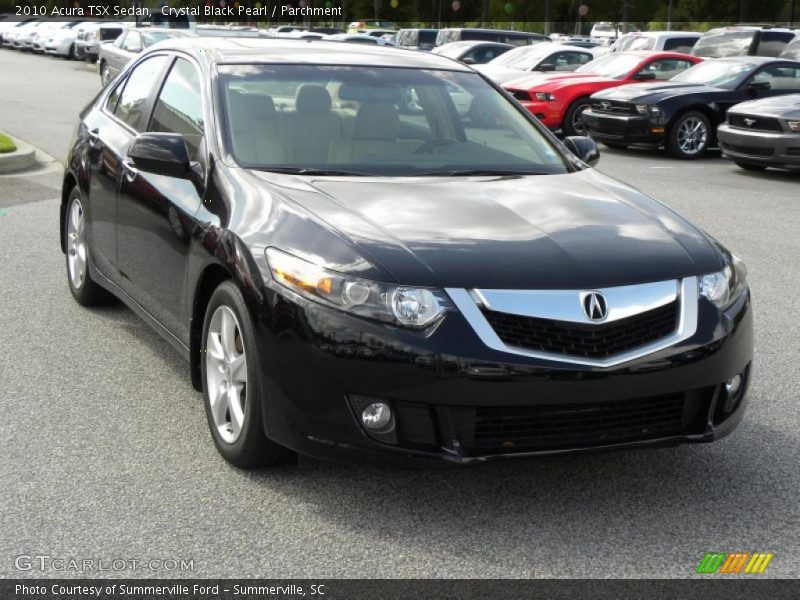 Crystal Black Pearl / Parchment 2010 Acura TSX Sedan