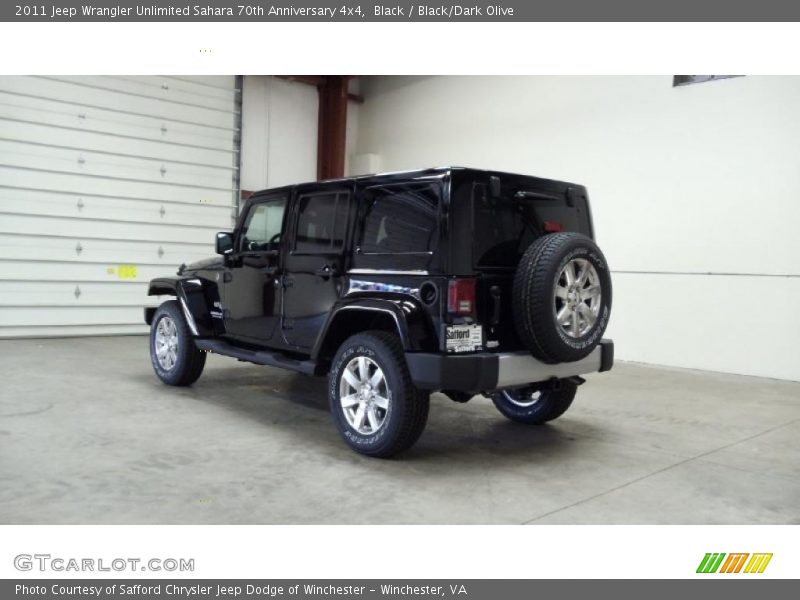 Black / Black/Dark Olive 2011 Jeep Wrangler Unlimited Sahara 70th Anniversary 4x4
