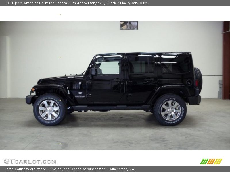 Black / Black/Dark Olive 2011 Jeep Wrangler Unlimited Sahara 70th Anniversary 4x4