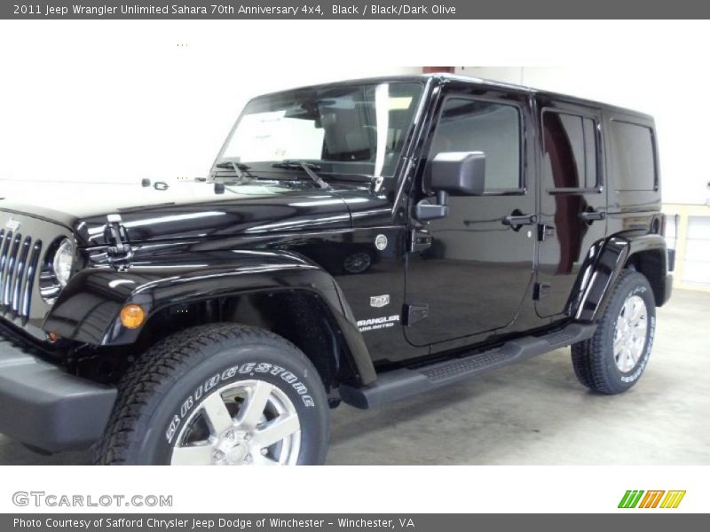 Black / Black/Dark Olive 2011 Jeep Wrangler Unlimited Sahara 70th Anniversary 4x4