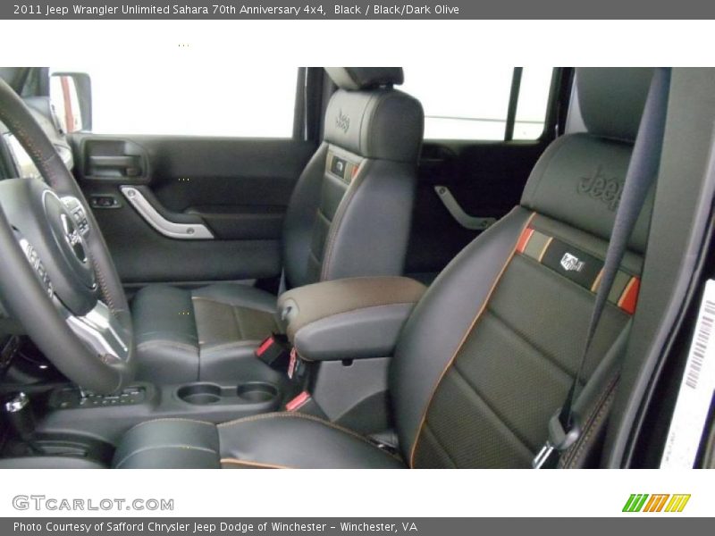  2011 Wrangler Unlimited Sahara 70th Anniversary 4x4 Black/Dark Olive Interior