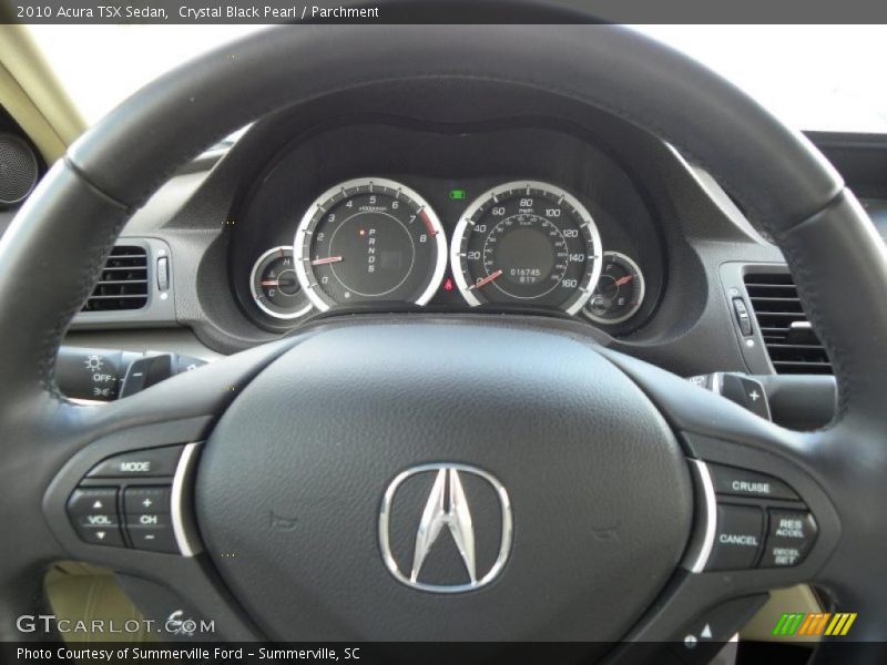 Crystal Black Pearl / Parchment 2010 Acura TSX Sedan