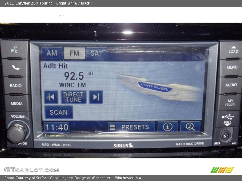 Bright White / Black 2011 Chrysler 200 Touring