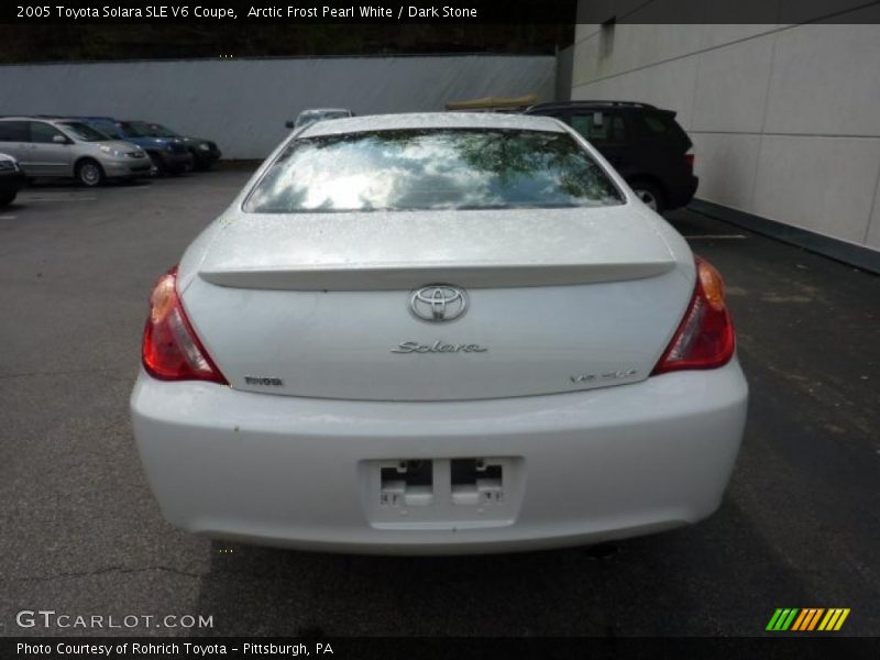 Arctic Frost Pearl White / Dark Stone 2005 Toyota Solara SLE V6 Coupe