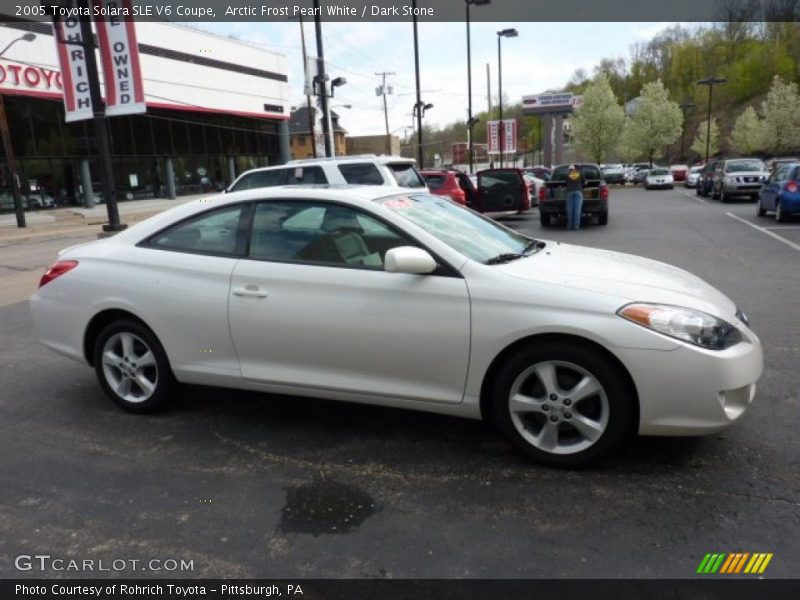 Arctic Frost Pearl White / Dark Stone 2005 Toyota Solara SLE V6 Coupe