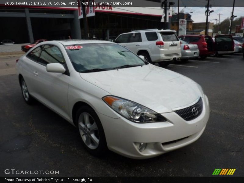 Arctic Frost Pearl White / Dark Stone 2005 Toyota Solara SLE V6 Coupe