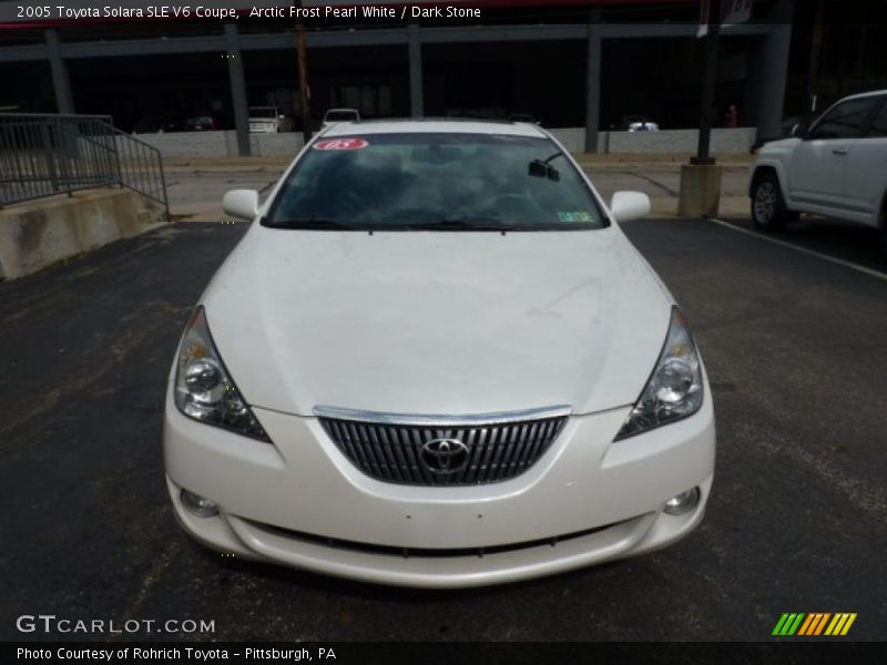 Arctic Frost Pearl White / Dark Stone 2005 Toyota Solara SLE V6 Coupe